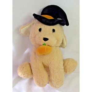 Cute  12 Inch Stuffed Bear Plush Toy With Hat and Pumpkin Halloween themed